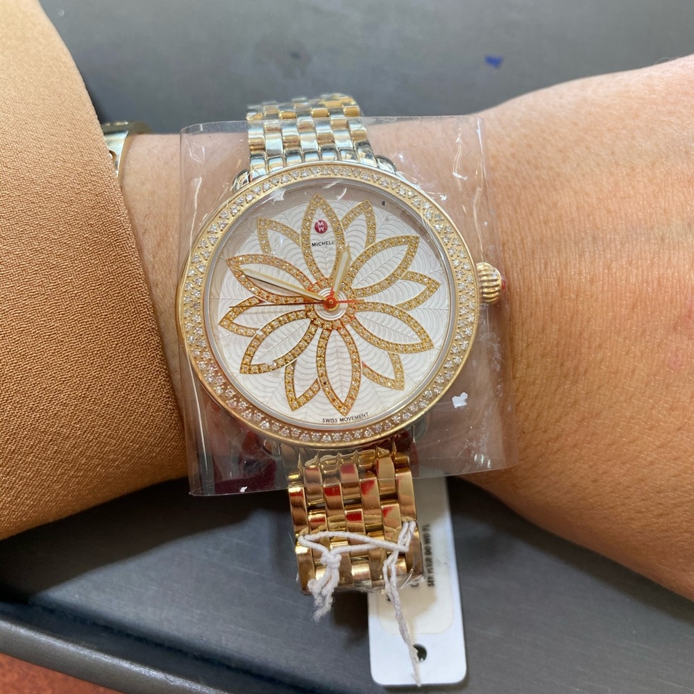 Michele gold serein watch